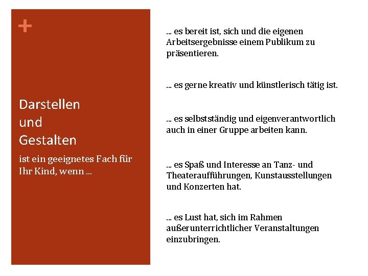 + . . . es bereit ist, sich und die eigenen Arbeitsergebnisse einem Publikum + . . . es bereit ist, sich und die eigenen Arbeitsergebnisse einem Publikum