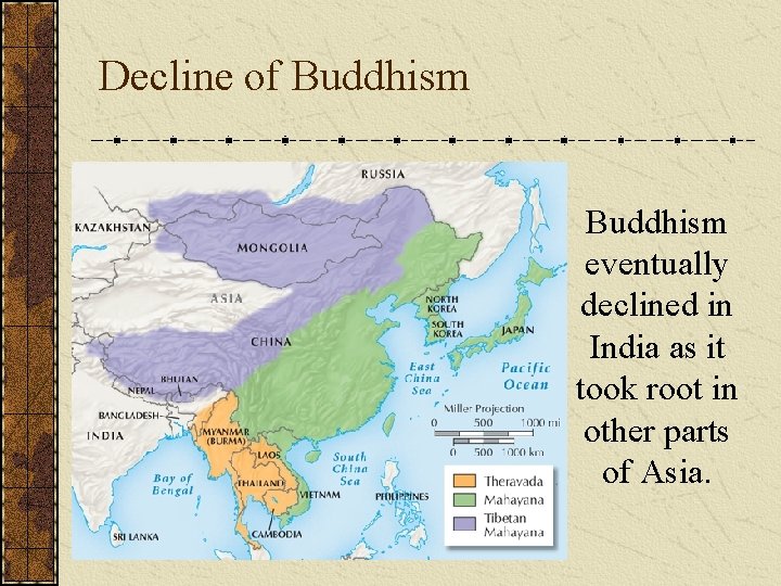 Decline of Buddhism eventually declined in India as it took root in other parts