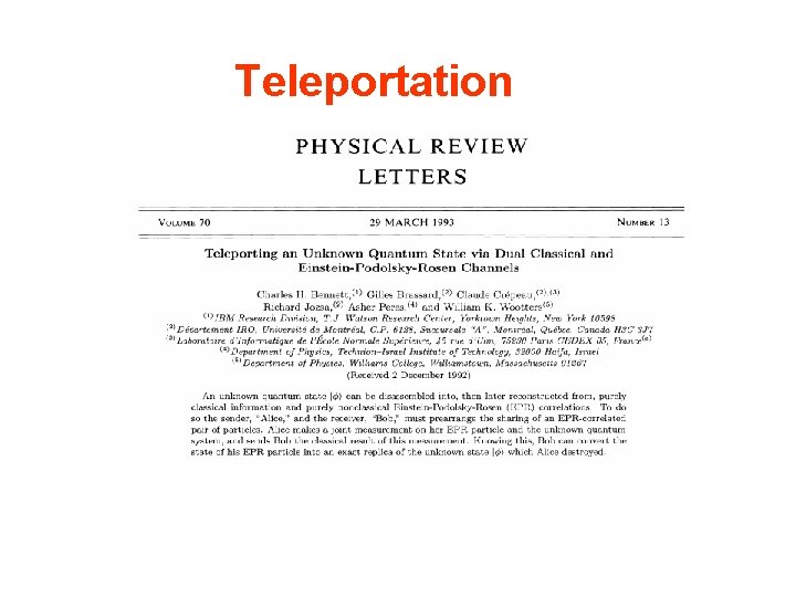Teleportation 