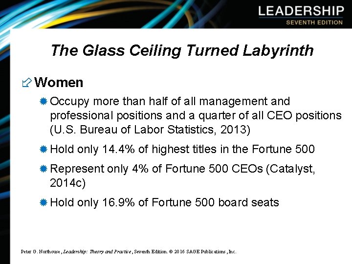 The Glass Ceiling Turned Labyrinth ÷ Women ® Occupy more than half of all
