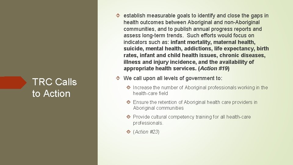  establish measurable goals to identify and close the gaps in health outcomes between