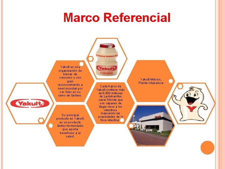 Marco Referencial Yakult es una organización de bienes de consumo y con gran reconocimiento Marco Referencial Yakult es una organización de bienes de consumo y con gran reconocimiento