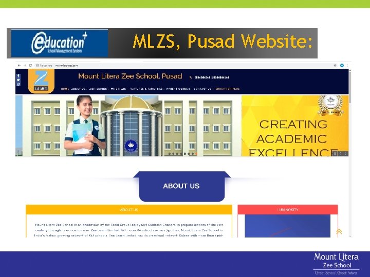 MLZS, Pusad Website: 