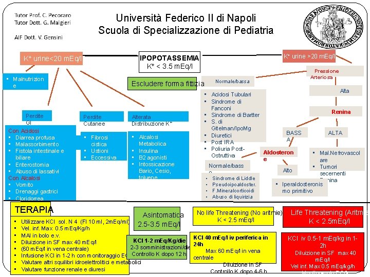 Università Federico II di Napoli Scuola di Specializzazione di Pediatria • Malnutrizion e •
