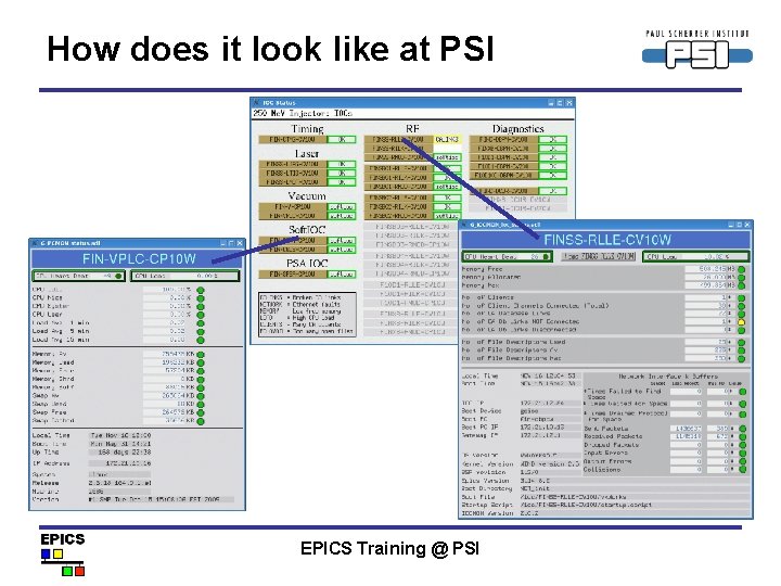 How does it look like at PSI EPICS Training @ PSI 