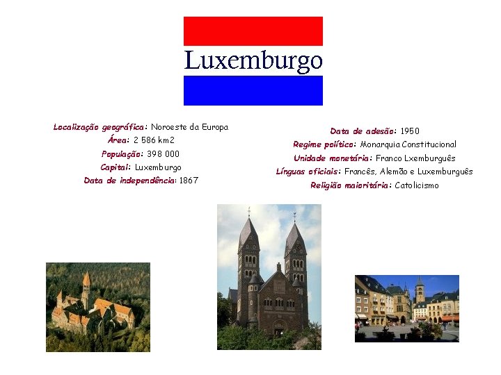 Localização geográfica: Noroeste da Europa Área: 2 586 km 2 População: 398 000 Capital: