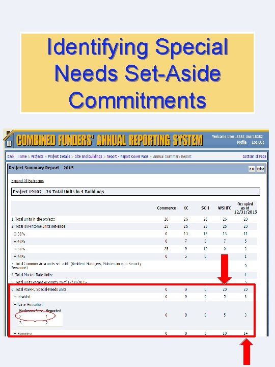 Identifying Special Needs Set-Aside Commitments 