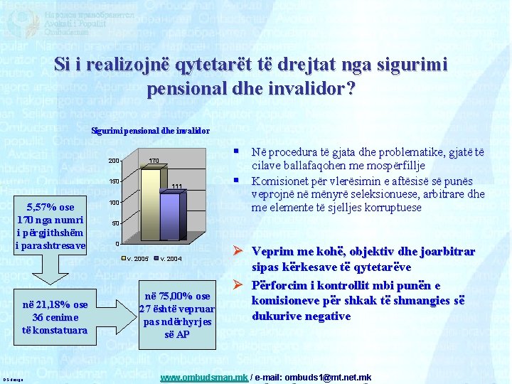 Si i realizojnë qytetarët të drejtat nga sigurimi pensional dhe invalidor? Sigurimi pensional dhe