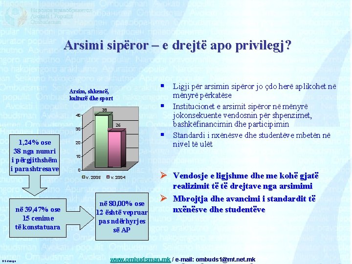 Arsimi sipëror – e drejtë apo privilegj? § Ligji për arsimin sipëror jo çdo