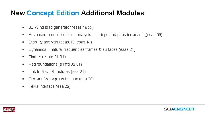 New Concept Edition Additional Modules § 3 D Wind load generator (esas. 46. xx)