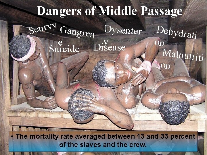 Dangers of Middle Passage y v r u Gangren Dysenter Sc y e Suicide