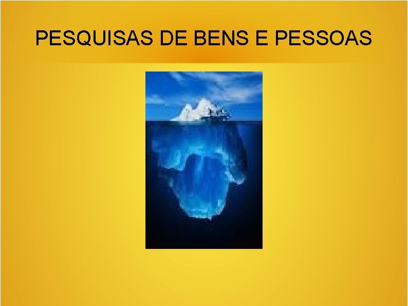 PESQUISAS DE BENS E PESSOAS 