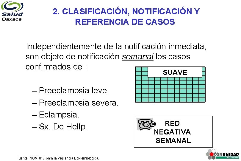  2. CLASIFICACIÓN, NOTIFICACIÓN Y REFERENCIA DE CASOS Independientemente de la notificación inmediata, son