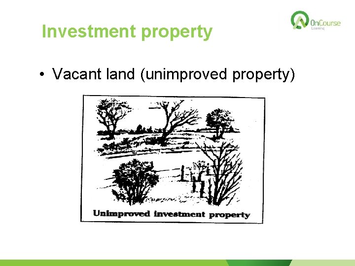 Investment property • Vacant land (unimproved property) 