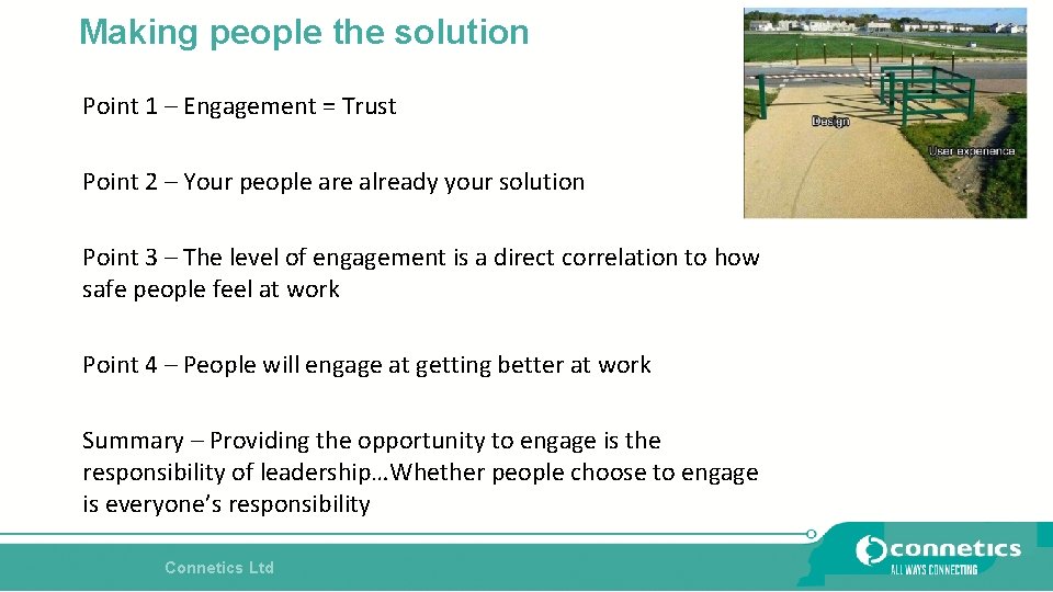 Making people the solution Point 1 – Engagement = Trust Point 2 – Your Making people the solution Point 1 – Engagement = Trust Point 2 – Your