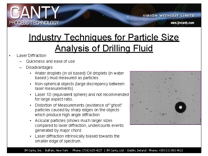  • Industry Techniques for Particle Size Analysis of Drilling Fluid Laser Diffraction –