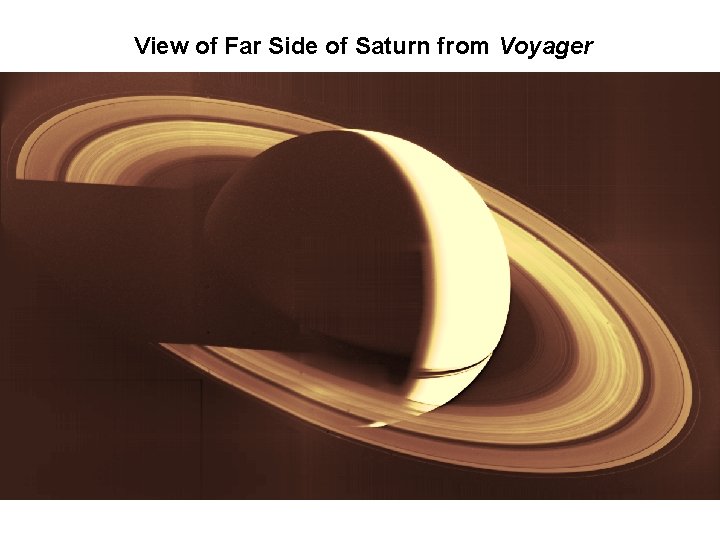 View of Far Side of Saturn from Voyager 