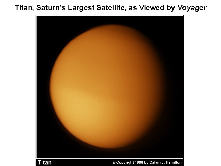 Titan, Saturn’s Largest Satellite, as Viewed by Voyager 