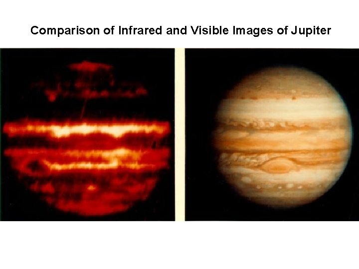 Comparison of Infrared and Visible Images of Jupiter 