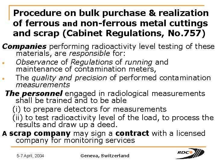 Procedure on bulk purchase & realization of ferrous and non-ferrous metal cuttings and scrap