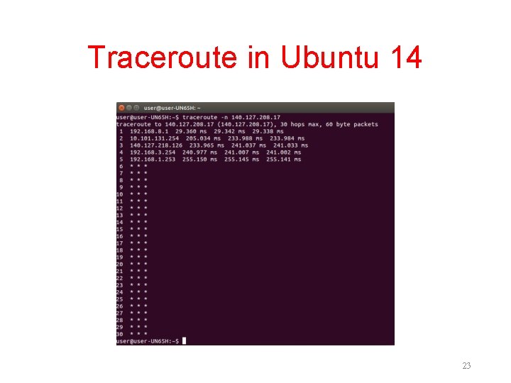 Traceroute in Ubuntu 14 23 