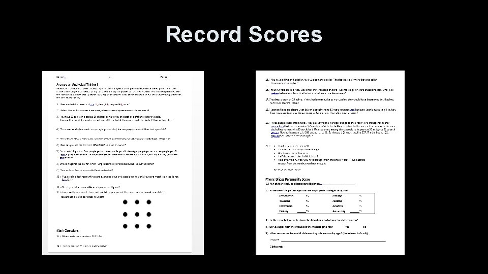 Record Scores 
