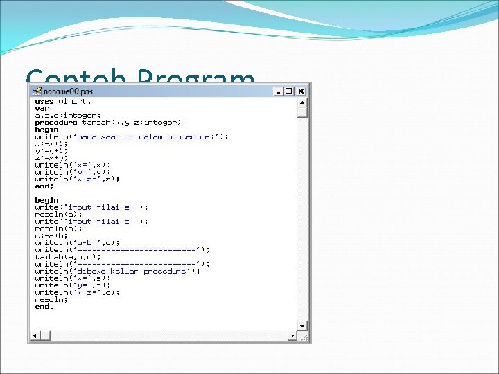 Contoh Program 