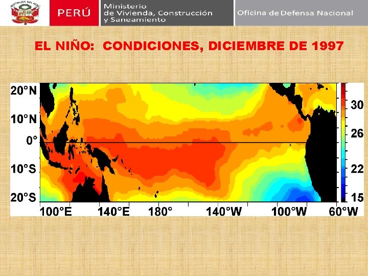 EL NIÑO: CONDICIONES, DICIEMBRE DE 1997 