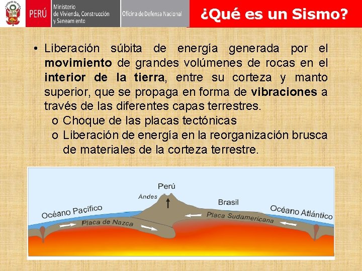 ¿Qué es un Sismo? • Liberación súbita de energía generada por el movimiento de