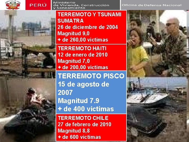 TERREMOTO Y TSUNAMI SUMATRA 26 de diciembre de 2004 Magnitud 9, 0 + de