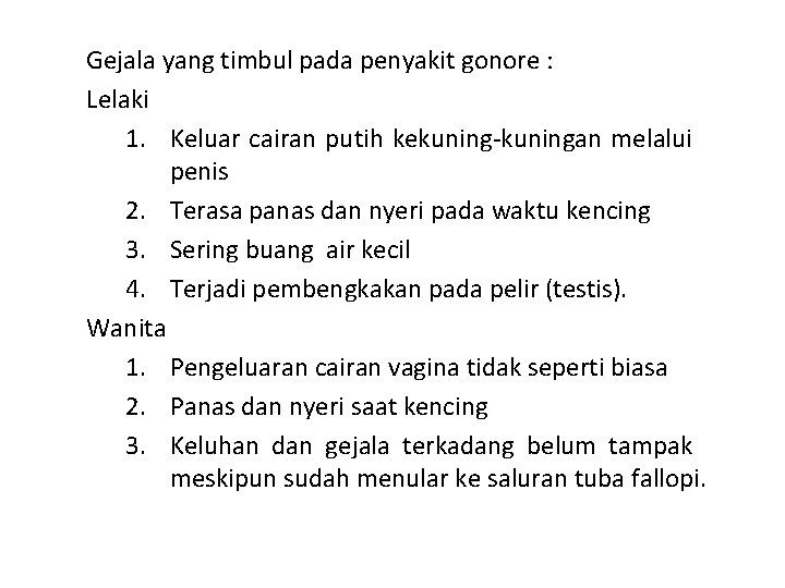 Penyakit Menular Seksual Sexually Transmitted Diseases Sifilis Gonore
