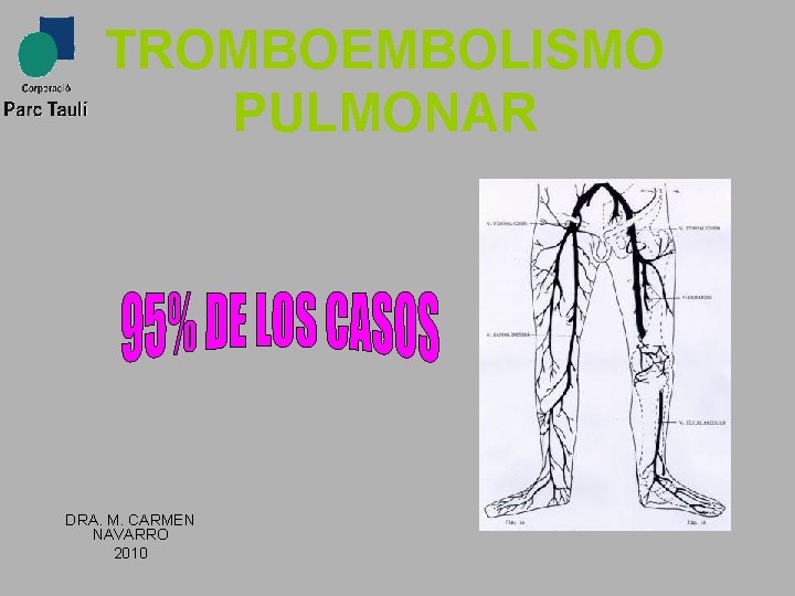 TROMBOEMBOLISMO PULMONAR DRA. M. CARMEN NAVARRO 2010 