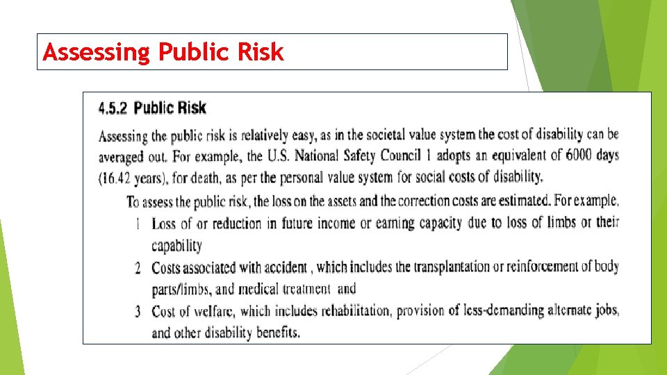 Assessing Public Risk 