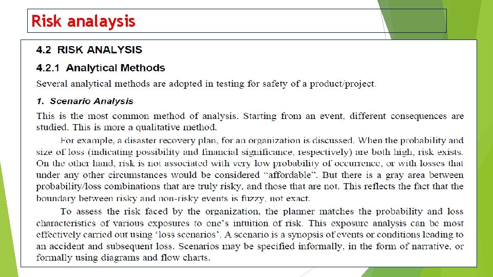 Risk analaysis 