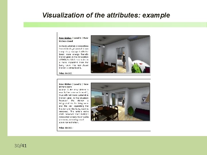 Visualization of the attributes: example 30/41 