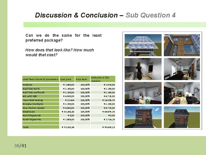 Discussion & Conclusion – Sub Question 4 Can we do the same for the