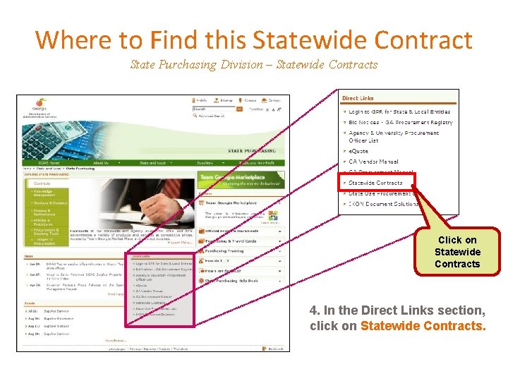 Where to Find this Statewide Contract State Purchasing Division – Statewide Contracts Click on