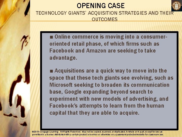OPENING CASE TECHNOLOGY GIANTS’ ACQUISITION STRATEGIES AND THEIR OUTCOMES ■ Online commerce is moving