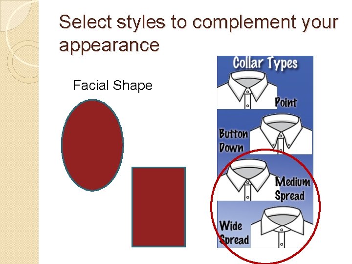 Select styles to complement your appearance Facial Shape 