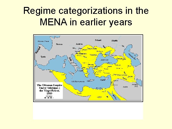 Regime categorizations in the MENA in earlier years 