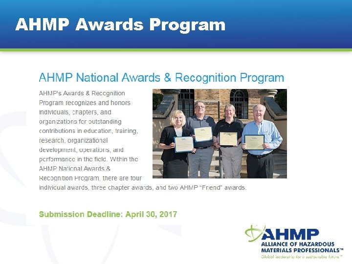 AHMP Awards Program 