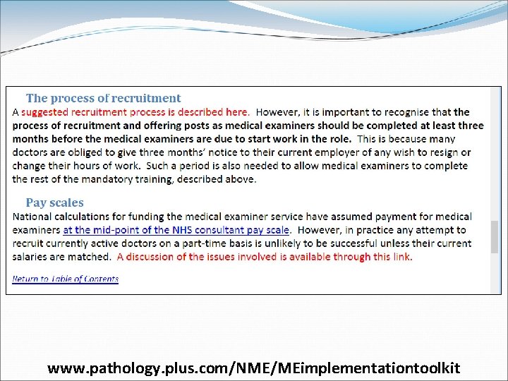 www. pathology. plus. com/NME/MEimplementationtoolkit 