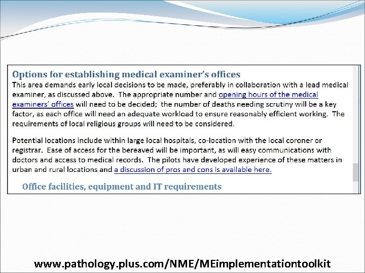 www. pathology. plus. com/NME/MEimplementationtoolkit 