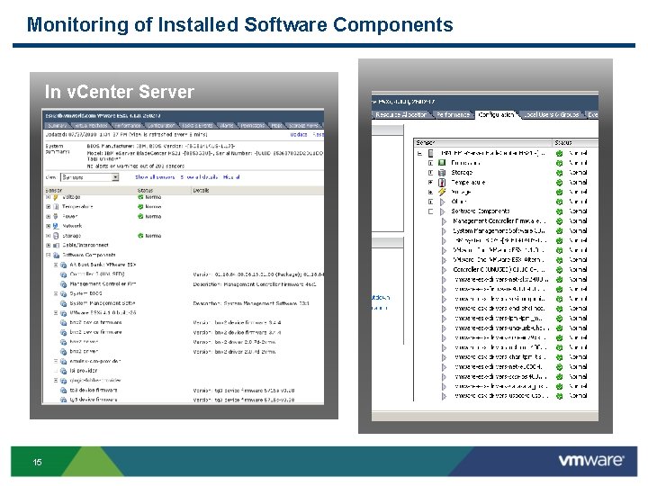 Monitoring of Installed Software Components In v. Center Server 15 In ESXi 4. 1 Monitoring of Installed Software Components In v. Center Server 15 In ESXi 4. 1
