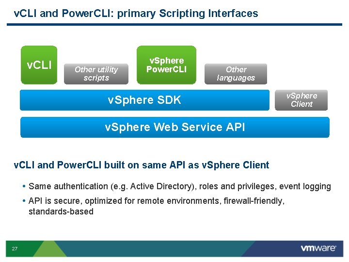 v. CLI and Power. CLI: primary Scripting Interfaces v. CLI Other utility scripts v. v. CLI and Power. CLI: primary Scripting Interfaces v. CLI Other utility scripts v.