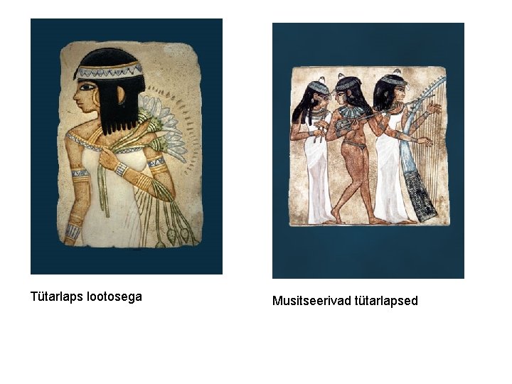 Tütarlaps lootosega Musitseerivad tütarlapsed 