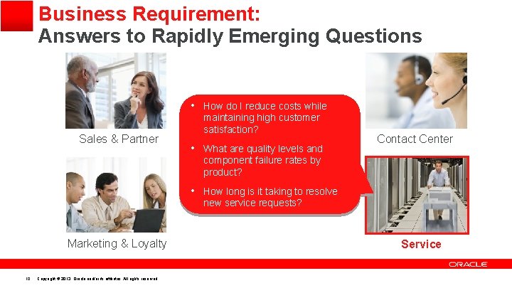 Business Requirement: Answers to Rapidly Emerging Questions • How do I reduce costs while