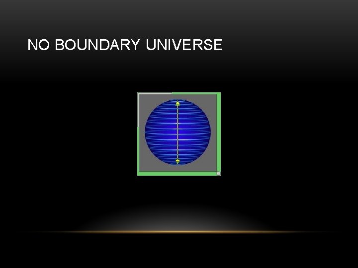 NO BOUNDARY UNIVERSE 