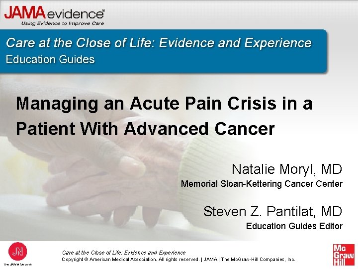 Managing an Acute Pain Crisis in a Patient