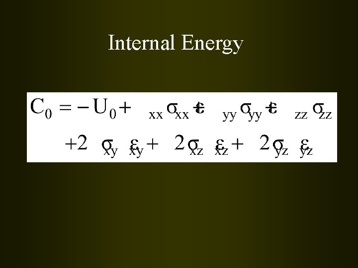 Internal Energy 